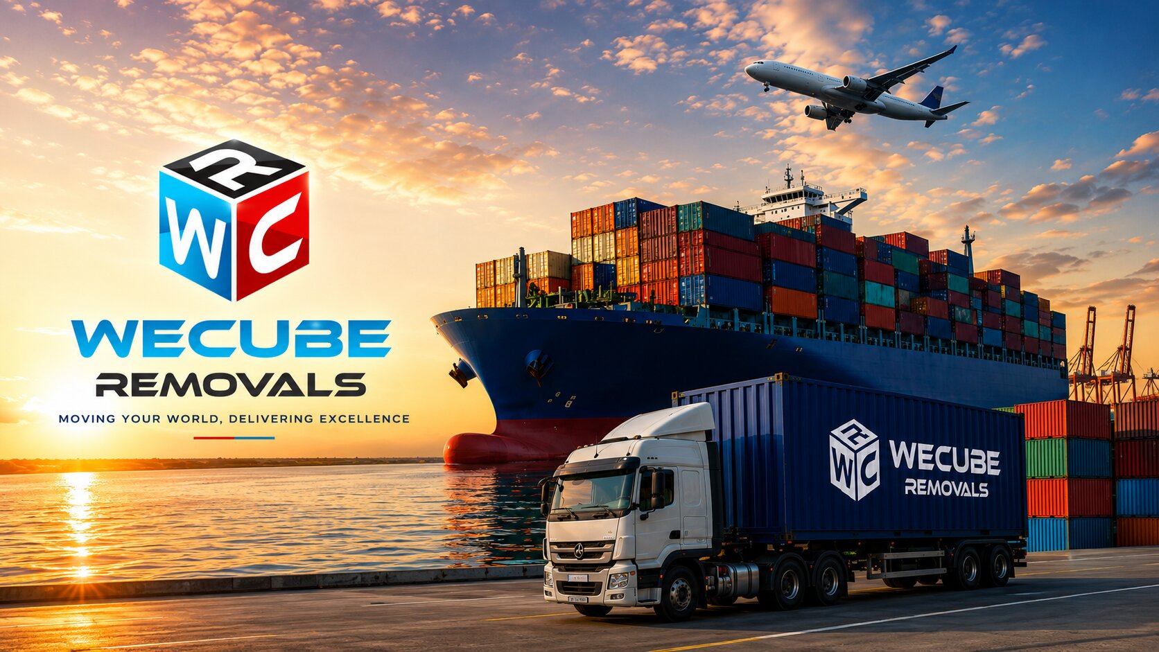 WECUBE crew preparing household goods for an international move